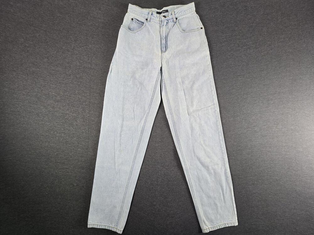 Vtg Lizwear Jeans Womens 8 Light Wash High Rise Mom Relaxed Tapered Denim Pants